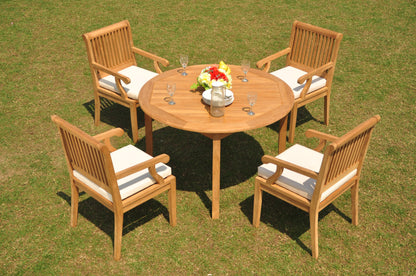 48 Fixed Round Table and with 4 Sack Chairs