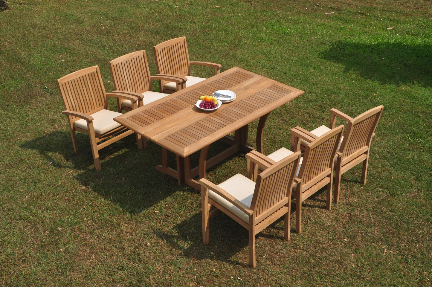 69" Warwick Table with Wave Stacking Chairs