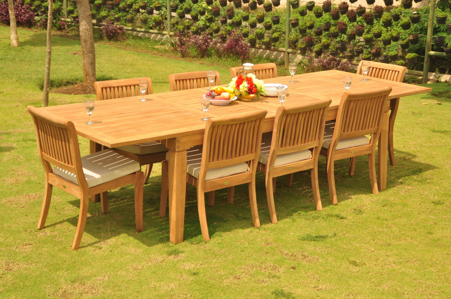 122" Caranas Dining Table with Arbor Armless Chairs
