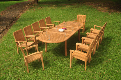 117" Oval Table with Wave Chairs