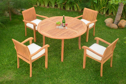 52 Round Table and with 4 Napa Chairs