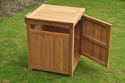 Teak Outdoor Trash Box