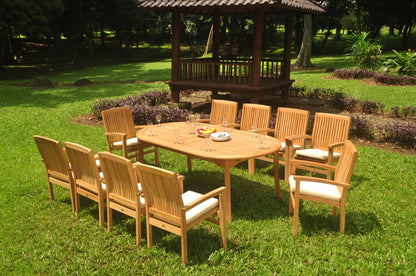 117" Oval Table with Wave Chairs