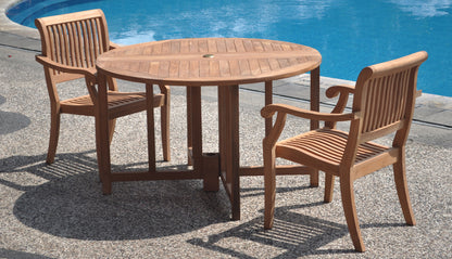 48 Round  Butterfly Table and with 4 Arbor Arm Chairs