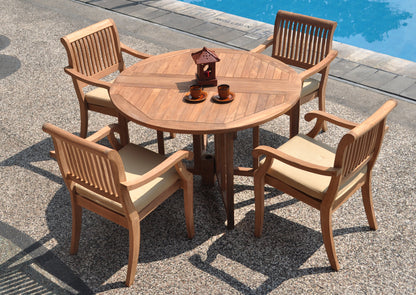 48 Round  Butterfly Table and with 4 Arbor Arm Chairs