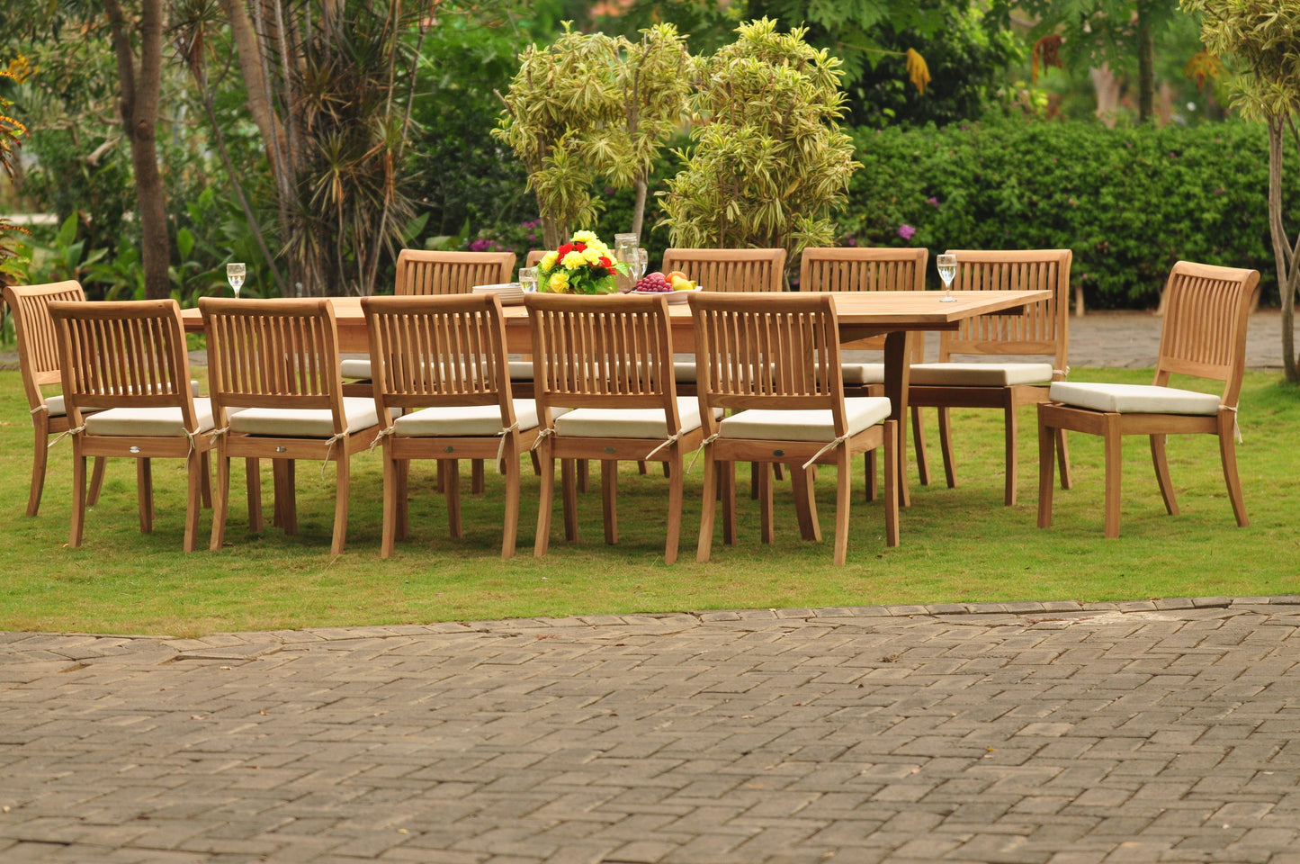122" Atnas Dining Table with Arbor Armless Chairs