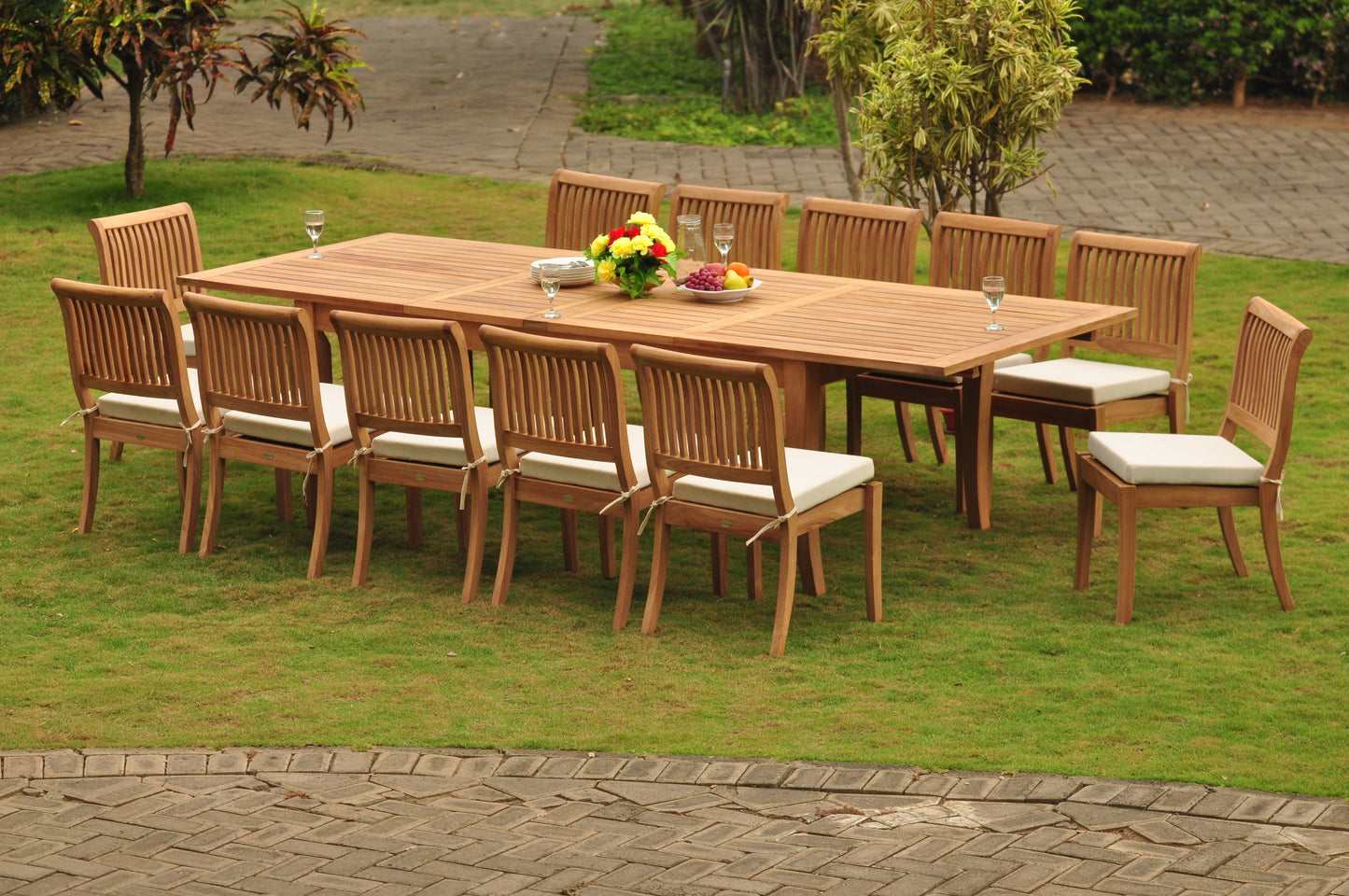 122" Atnas Dining Table with Arbor Armless Chairs