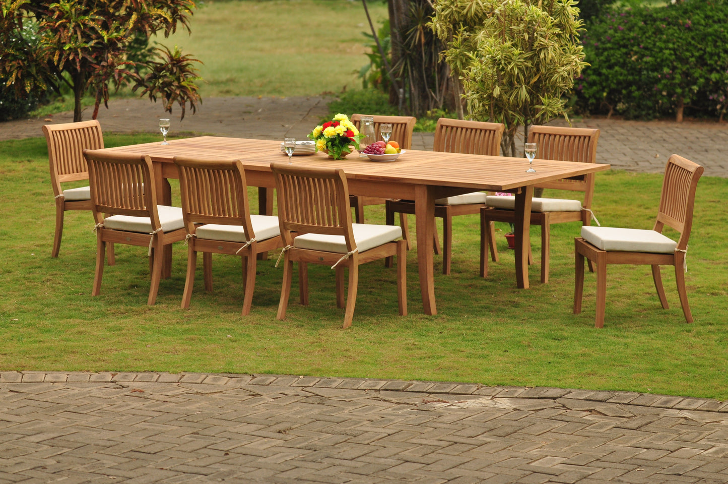 122" Atnas Dining Table with Arbor Armless Chairs