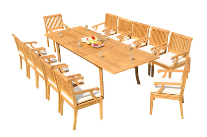 117" Rectangle Table with Sack Chairs