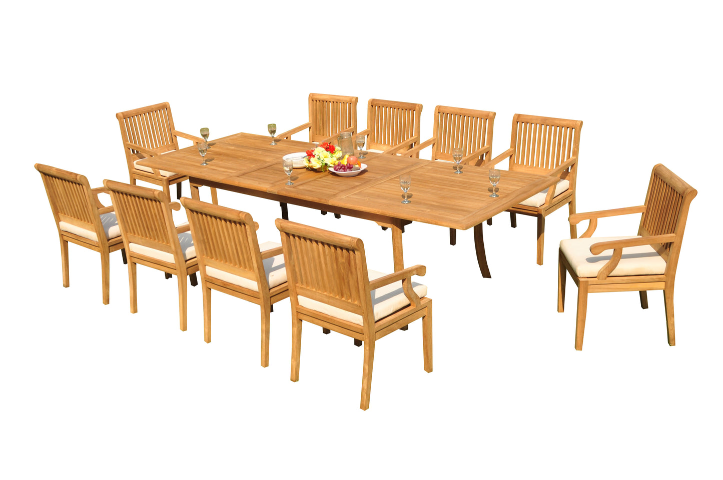 117" Rectangle Table with Sack Chairs