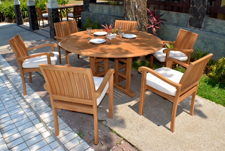 60" Round Table with 6 Napa Chairs