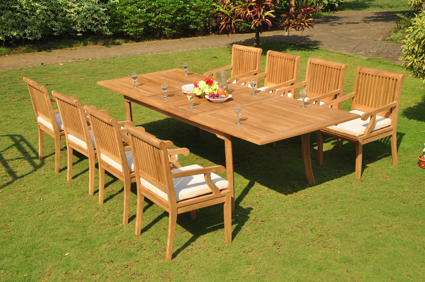 117" Rectangle Table with Sack Chairs