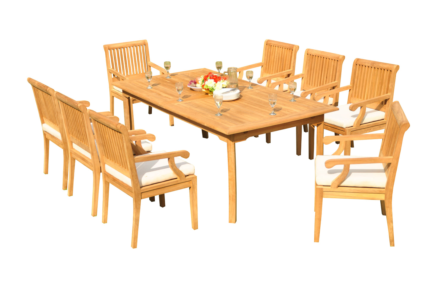 83" Rectangle Table with Sack Chairs