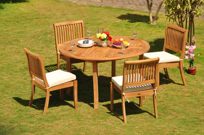 52 Round Table and with 4 Arbor Armless Chairs