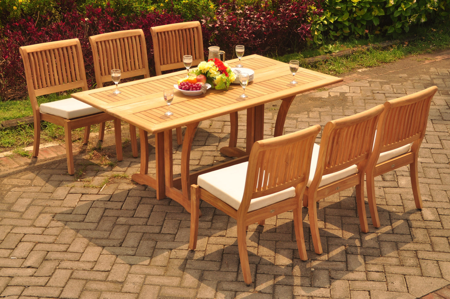 69" Warwick Table with Arbor Armless Chairs