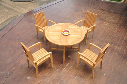 48 Round Butterfly Table and with 4 Goa Chairs