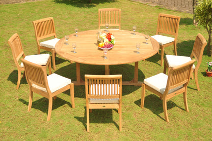 72" Round Table and Arbor Armless Chairs