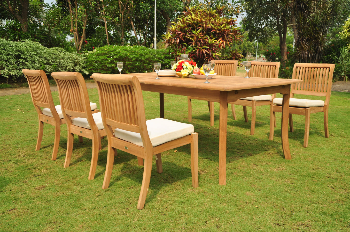 83" Rectangle Table with Arbor Armless Chairs