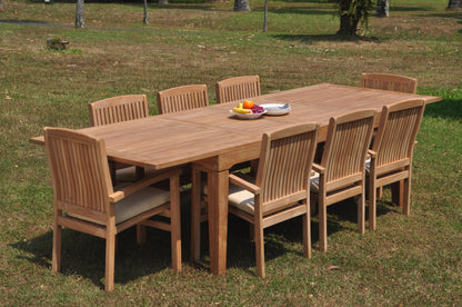 122" Caranas Dining Table with Wave Chairs