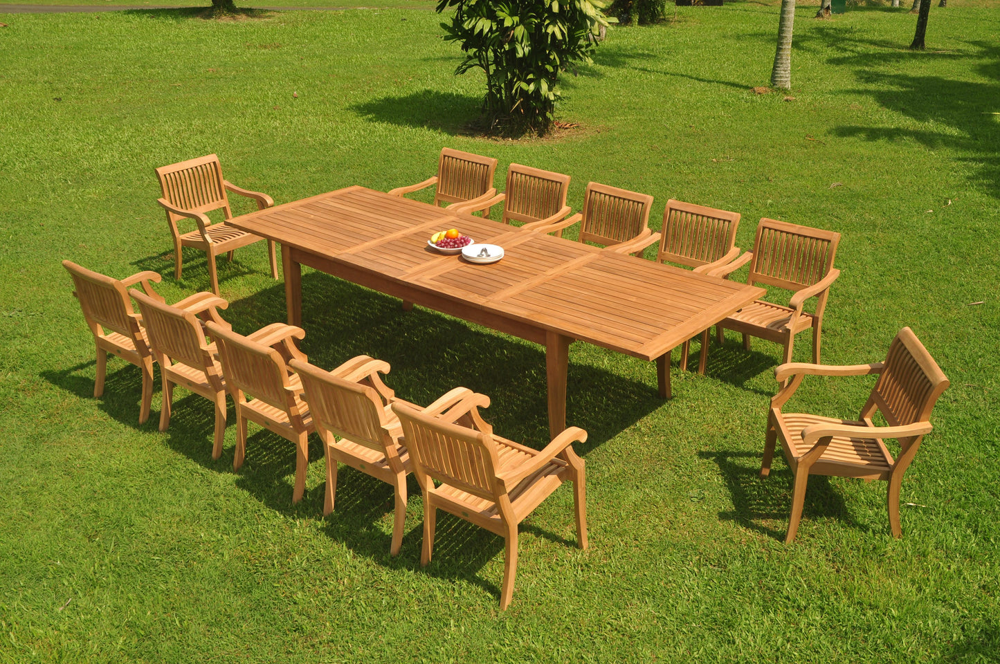 122" Atnas Dining Table with Arbor Arm Chairs