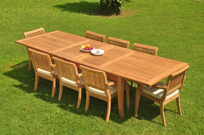 122" Atnas Dining Table with Arbor Arm Chairs