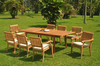 122" Atnas Dining Table with Arbor Arm Chairs