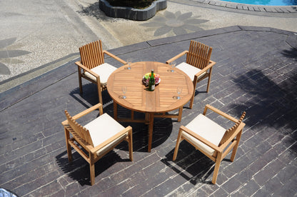 48 Round Butterfly Table and with 4 Clipper Chairs