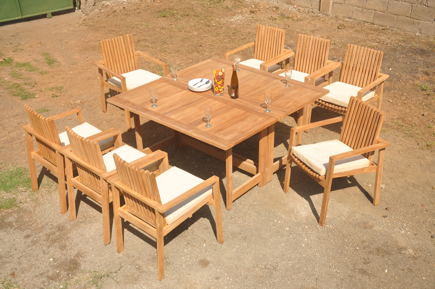 60" Square Butterfly Table with Clipper Chairs