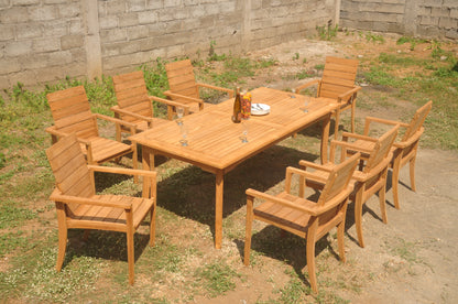 83" Rectangle Table with Algrave Stacking Chairs