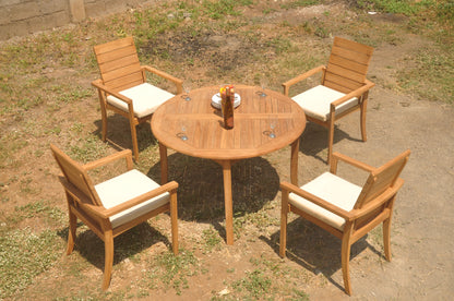 48 Fixed Round Table and with 4 Algrave Chairs