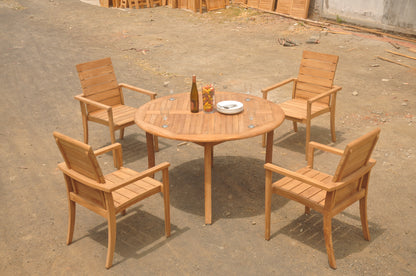 52 Round Table and with 4 Algrave Chairs