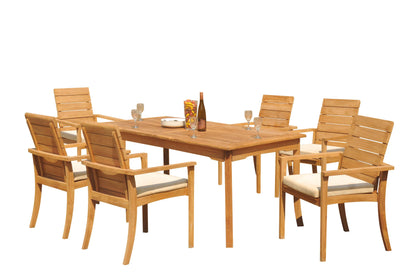 71" Rectangle Table with 6 Algrave Stacking Chairs