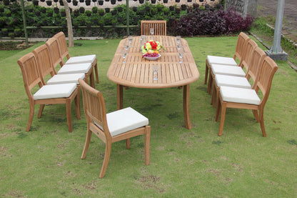 117" Oval Table with Arbor Armless Chairs