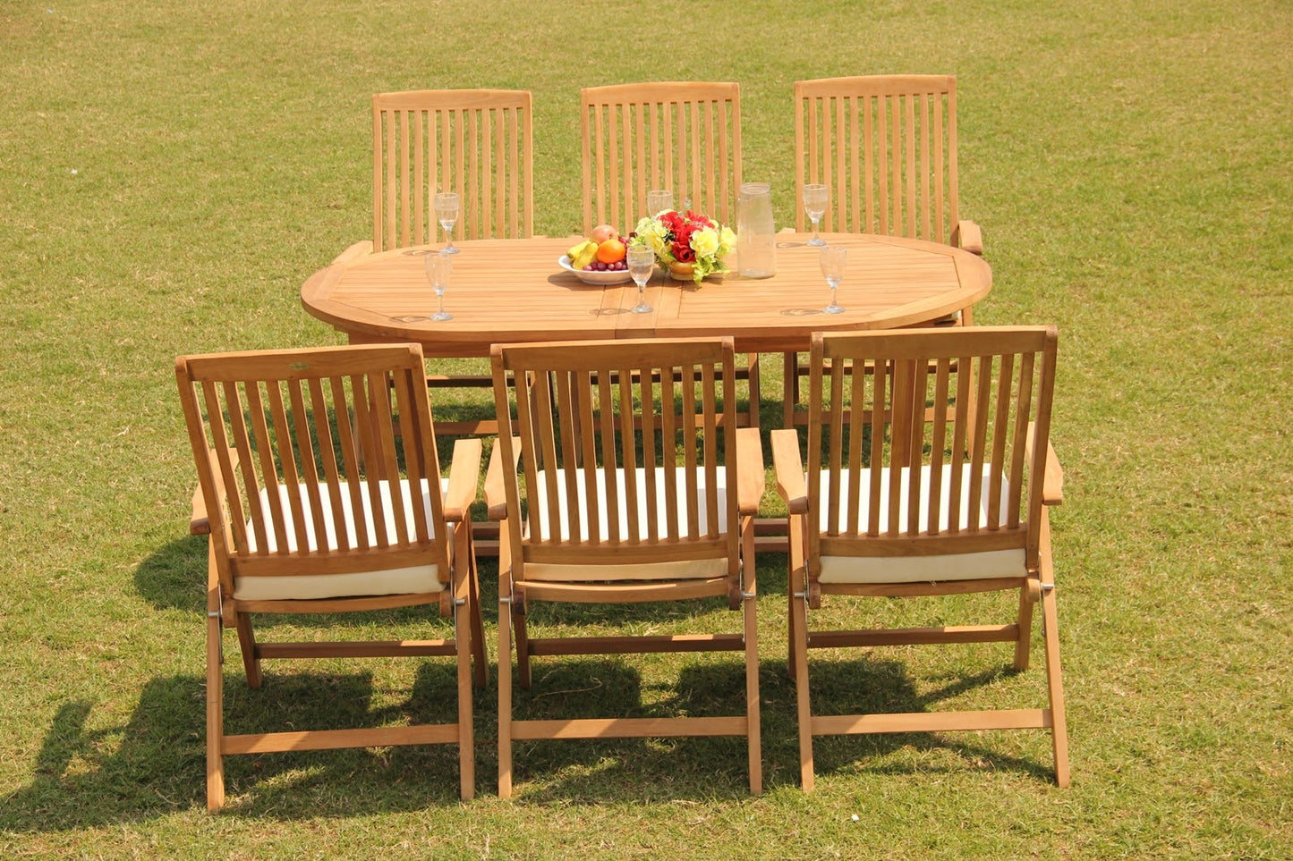 94" Oval Table with Trestle Legs and Marley Chairs