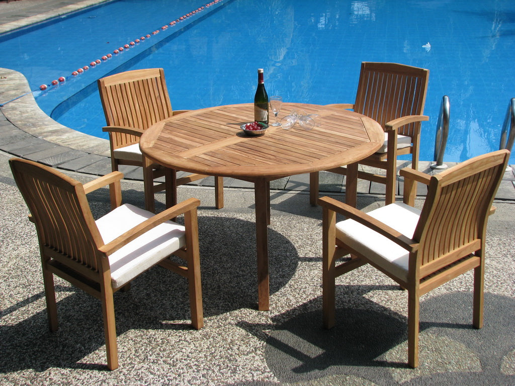 52 Round Table and with 4 Wave Chairs