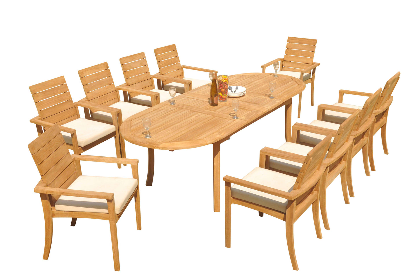 94" Oval Table with Algrave Stacking Chairs