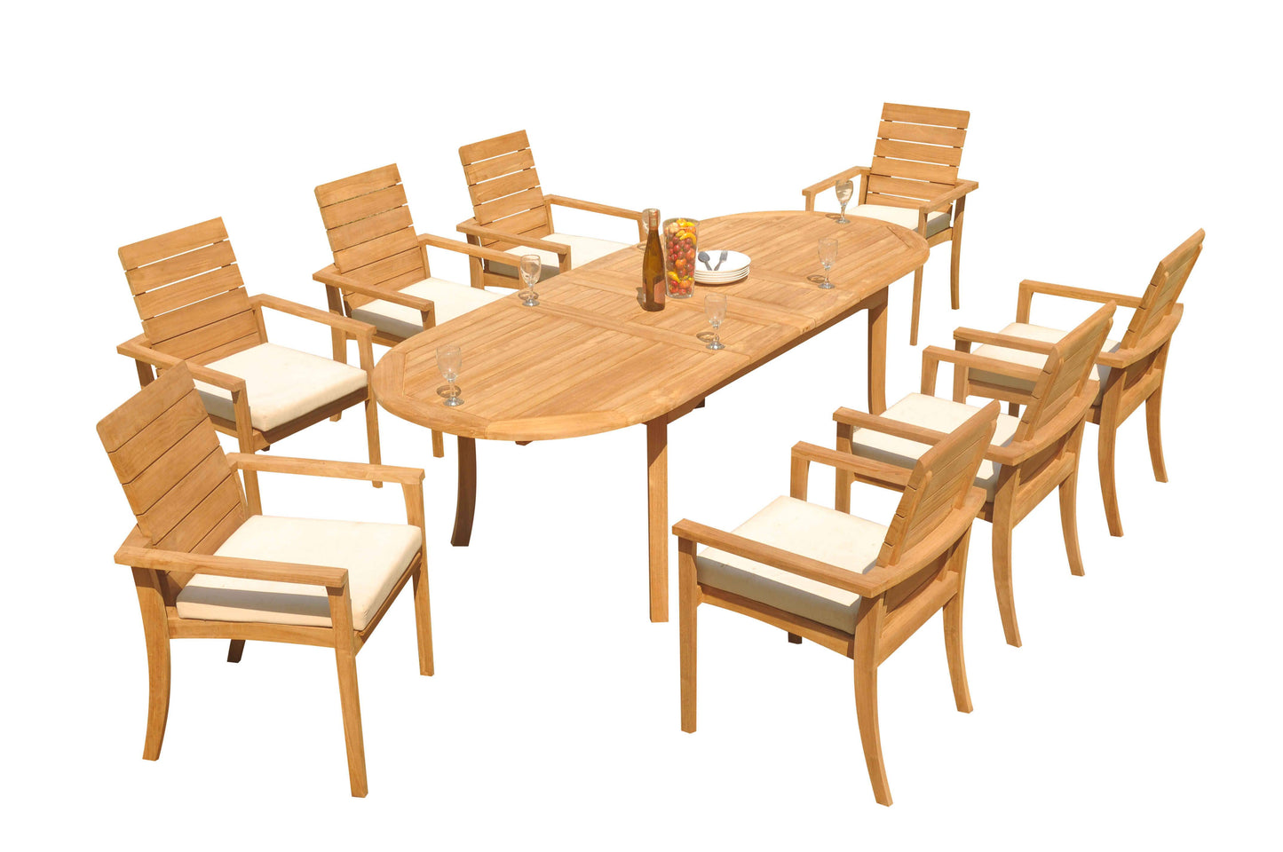 94" Oval Table with Algrave Stacking Chairs