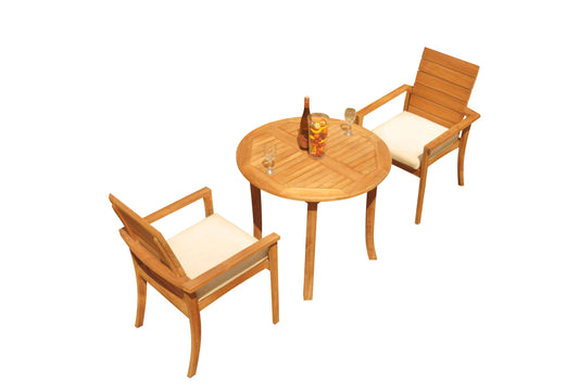 36" Round Table with Algrave Stacking Chairs