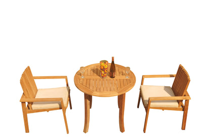 36" Round Table with Clipper Chairs