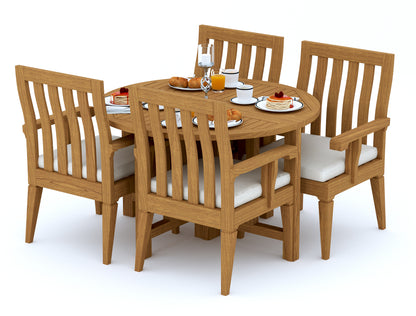 48 Round Butterfly Table and with 4 Caranas Arm Chairs