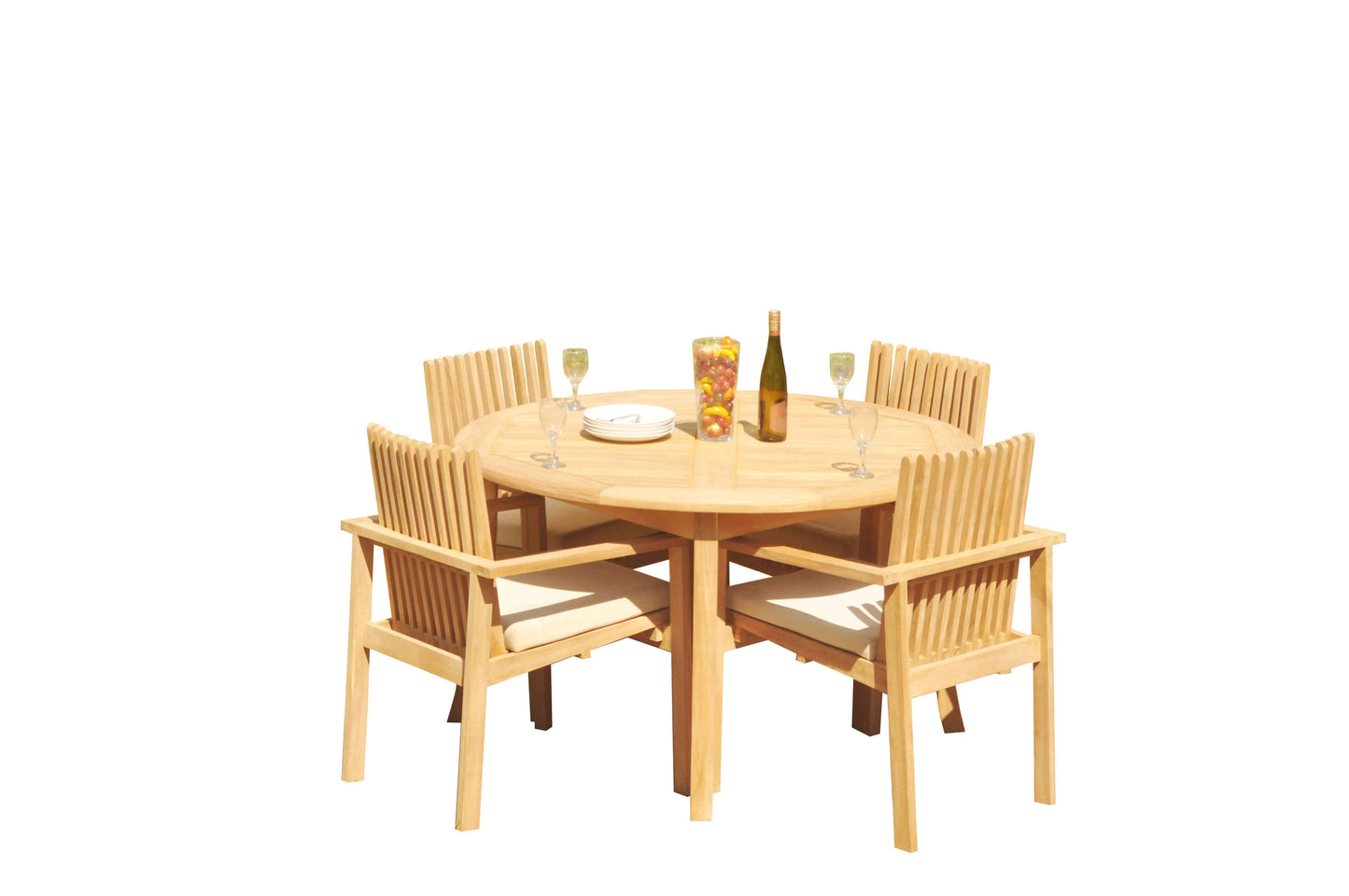 52 Round Table and with 4 Clipper Chairs