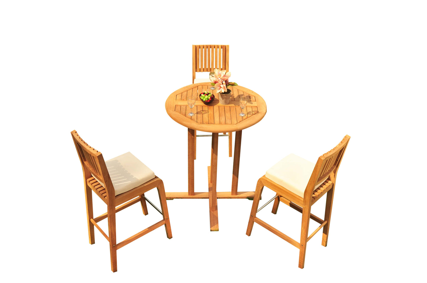 Giva Round Bar Table with Maldives Bar Chairs