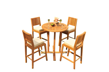 Giva Round Bar Table with Maldives Bar Chairs