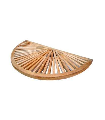 Teak Sun Burst Door Bath Mat