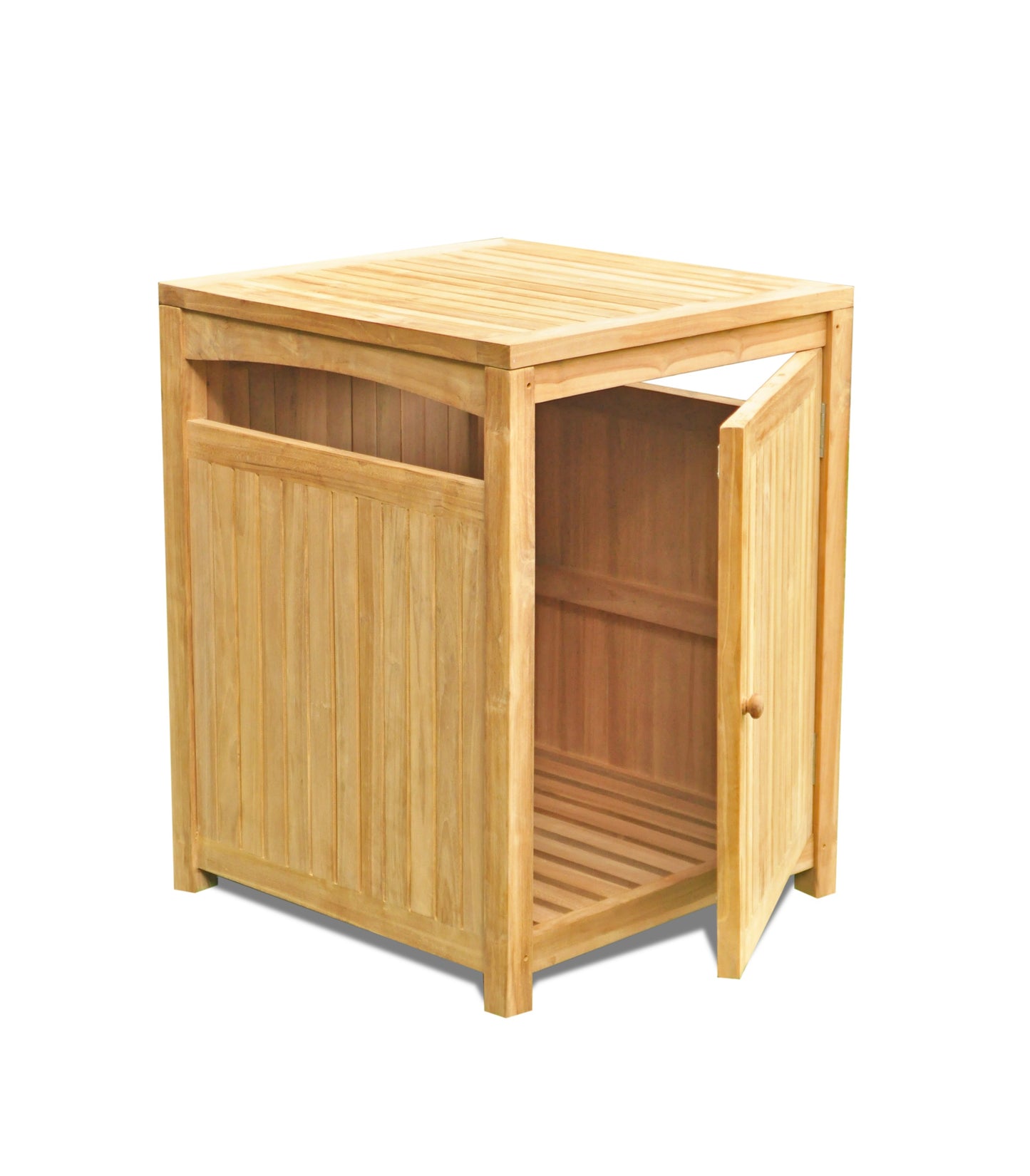 Teak Outdoor Trash Box