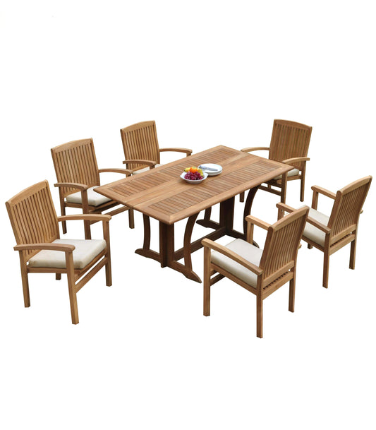69" Warwick Table with Wave Stacking Chairs