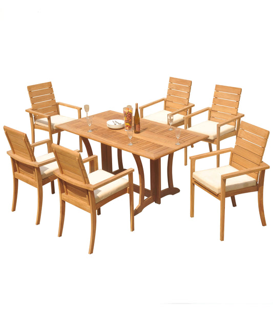 69" Warwick Table with Algrave Stacking Chairs