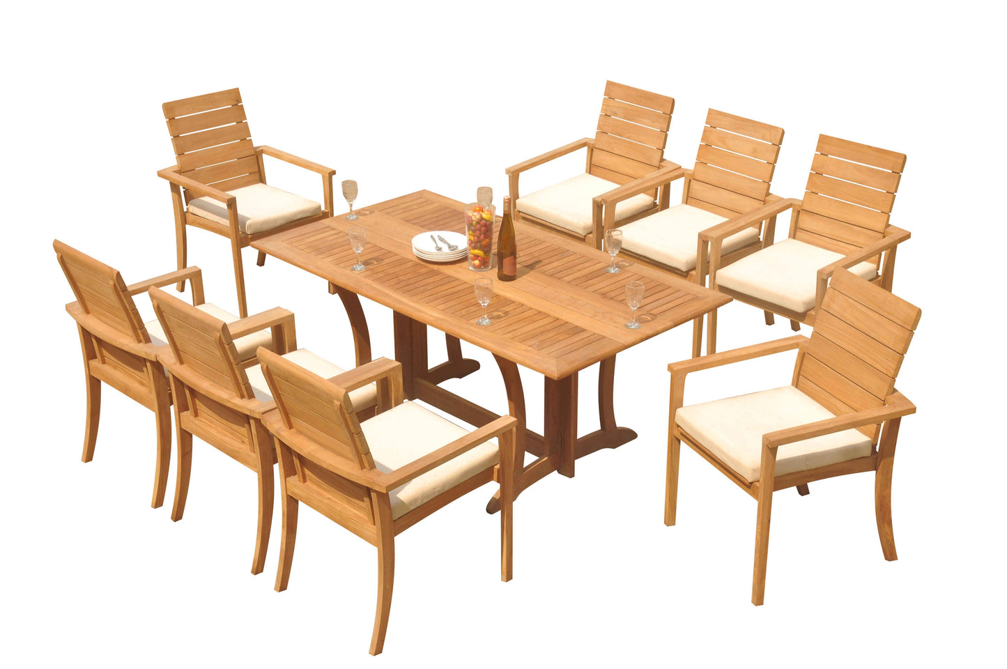 69" Warwick Table with Algrave Stacking Chairs