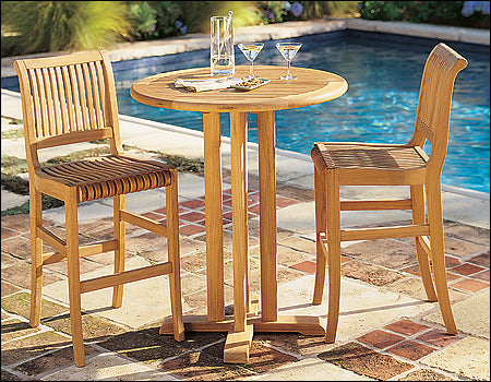 Giva Bar Set - 36" Round Table and Armless Chairs