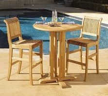 Giva Bar Set - 36" Round Table and Armless Chairs